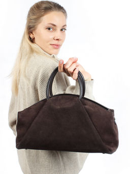 LACCOMA сумка АМ2243-Ф-коричневый натуральная замша хлопок