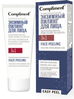 "Compliment" Easy Peel ПРОФ энзимный Пилинг для лица 3в1, 80мл.12 /647537