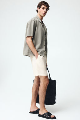 Pantal?n corto texturizado Relaxed Fit - H&m фото 6