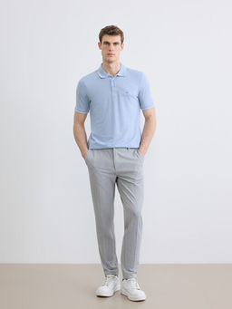 Polo Yaka K?sa Kollu Pile Erkek Ti??rt