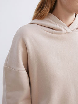 Oversize Kad?n Kal?n Hoodie