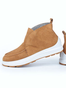 01-5280-7 BROWN Ботинки демисезонные женские (натуральная замша, байка) - Фабричный китай фото 13