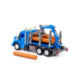 Профи, автомобиль-лесовоз инерционный (со светом и звуком) (синий) (в коробке) - Полесье фото 4