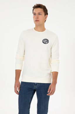 Erkek Krem Sweatshirt
