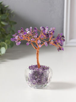 Сувенир "Дерево в стекле" 81 камень 5,5х5,5х12,5 см