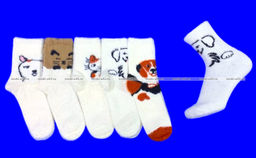 5 ПАР - Байвей термоноски женские ангора НОРКА ШЕРСТЬ "Мордочки" арт. 3561