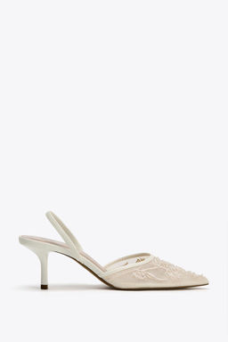 EMBROIDERED MESH SLINGBACKS - Zara фото 7