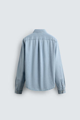 WASHED DENIM SHIRT - Zara фото 7
