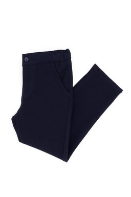 Темно-синие брюки из плотной ткани для мальчика Неожиданная скидка в корзине