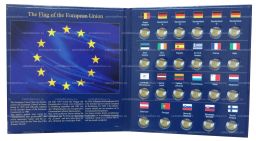 Альбом-планшет для монет 2 евро серии 30 лет флагу Европы