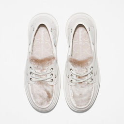 Женские мокасины Timberland Ray City Boat Shoe 3 Eye Shearling белые фото 9