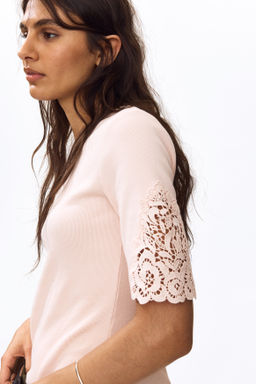 Top de canal? con inserciones de encaje - H&m фото 8