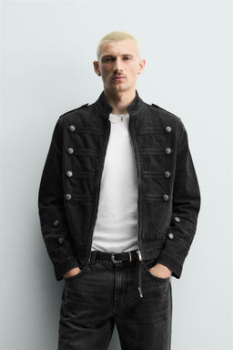 CHAQUETA DENIM ALAMARES BOTONES / Carb?n - Zara фото 2