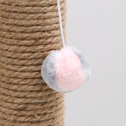 Когтеточка «Столбик», 35×30×54 см, с дугой и игрушкой, МИКС