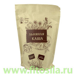 Каша льняная с кэробом и кунжутом, 400 г, ТМ "Древо Жизни", зип-крафт пакет