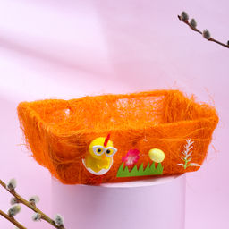 Пасхальная декоративная корзинка Радость 20х18х7 см