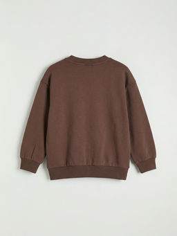 Bask?l? Erkek Bebek Sweatshirt