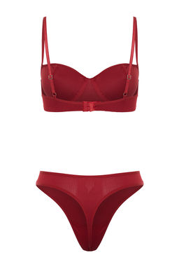 TRENDYOLMILLA Beyaz Fitilli Etiket Detayl? Ip Ask?l? Kaps?z Orme Ic Camas?r? Tak?m? THMSS24CC00029 фото 24