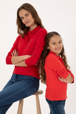 Kad_n K_rm_z_ Basic Sweatshirt Sepette S_rpriz _ndirim - U.s. polo assn фото 8