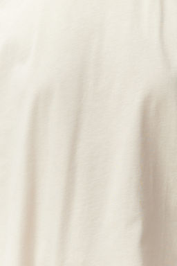 Tas More Sustainable %100 Pamuk Etek Ucu Asimetrik Bisiklet Yaka Orme T-Shirt TWOSS24TS00156