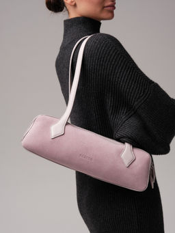 Сумка багет на плечо Deboro 31129 розовый дым