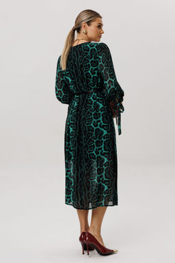Платье ANELLI 1733 леопардовый изумруд фото 4