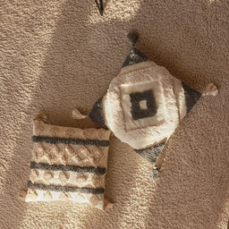 Наволочка декоративная с кисточками SL Home, 45×45 см, серая, бежевая