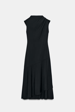 ASYMMETRIC MIDI DRESS - Zara фото 7