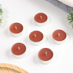 Цена за 2 шт. Набор свечей ароматических чайных «Эспрессо», 3.8×1.6 см, 3.5 ч, 12 г, 6 шт.