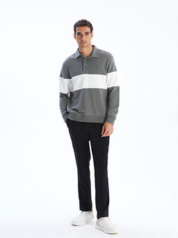 Polo Yaka Erkek Sweatshirt