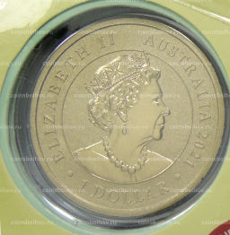 1 доллар 2021 года Австралия Счастливого Рождества (в конверте с маркой)