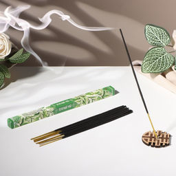 Цена за 4 шт. Благовония «Дыхание природы Зеленый чай», 8 палочек