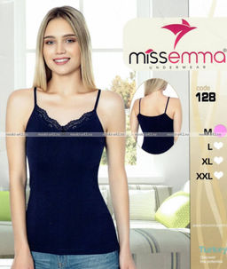 Цена за 1 шт. Майки женские Miss Emma Турция Бретели СИНИЕ код 120,124,128, 512