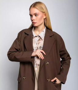 Тренч #БШ2860, коричневый