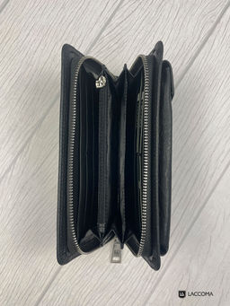 LACCOMA клатч 1-162-96-черный натуральная кожа полиэстер