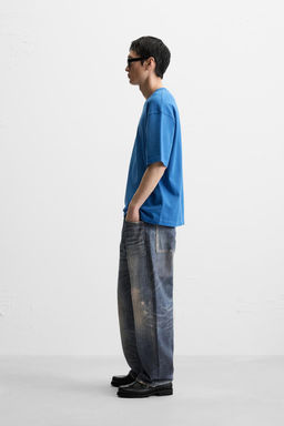 RELAXED FIT SPRAY WASH T-SHIRT - Zara фото 4