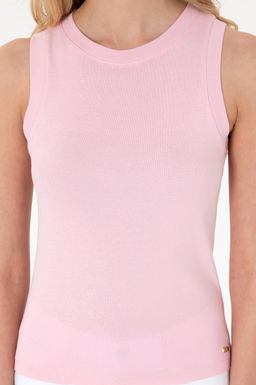 Kad_n A__k Pembe Kolsuz Bisiklet Yaka Basic Ti__rt Sepette S_rpriz _ndirim - U.s. polo assn фото 6