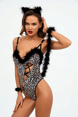 7109 Костюм кошечки леопарда