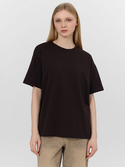 Футболка базовая женская коричневая