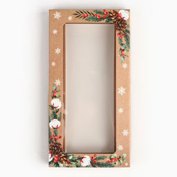 Цена за 5 шт. Коробка для шоколада новогодняя «Еловые веточки», с окном, 9×1.5×18 см