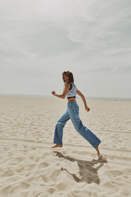 Z1975 REGULAR FIT HIGH-WAIST LONG LENGTH JEANS - Zara фото 36