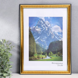 Фоторамка для фото 21×30 см Keep memories «Офис», пластик, золото, (стекло)