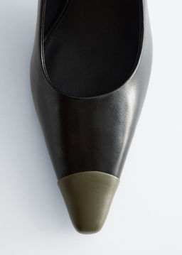 Zapatos de tac?n de piel con bloques de color - H&m фото 3