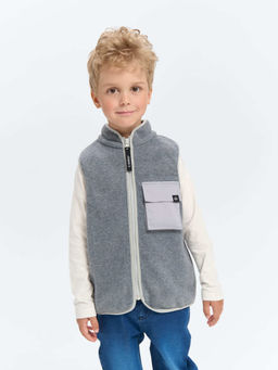 Жилет флисовый Серый меланж - Bungly фото 4