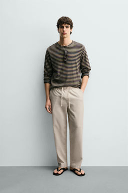 TEXTURED RELAXED FIT TROUSERS - Zara фото 25