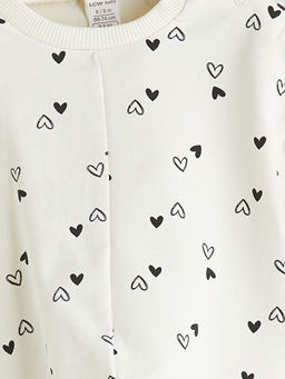 Bisiklet Yaka K?z Bebek Sweatshirt ve Tayt 2li