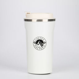 Термокружка Мастер К Original Coffee, 500 мл, сохраняет тепло 10 ч, нержавеющая сталь, белая
