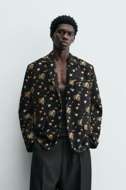 LIMITED EDITION FLORAL JACQUARD BLAZER - Zara фото 2
