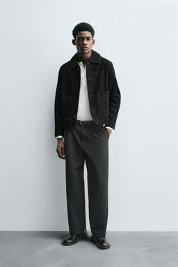 SPLIT SUEDE LEATHER JACKET - Zara фото 9