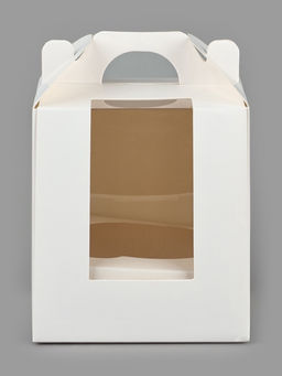 Цена за 5 шт. Упаковка для кондитерских изделий под 1 капкейк «Белая», 9×9×10 см